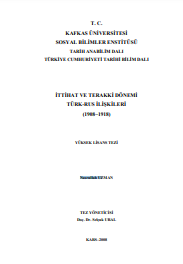 İttihat ve terakki dönemi türk-rus ilişkileri  (1908-1918)